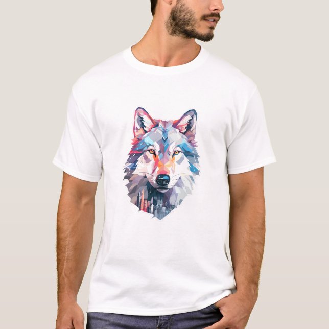 T-shirt Alpha Wolf Animal World Faune Beauté Découverte (Devant)