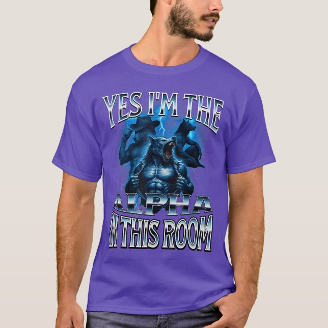 T-shirt Alpha Wolf Meme Beta Male Funny Embarrassing Cring (Devant)