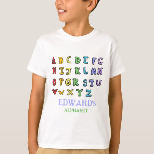 T-shirt alphabet ABC personnalisé apprentissage précoce