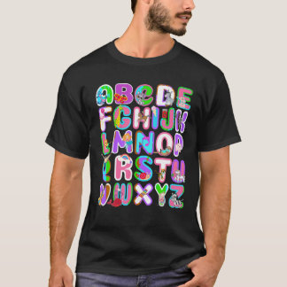 T-shirt Alphabet ABC Préscolaire Filles T Shirt School Fir