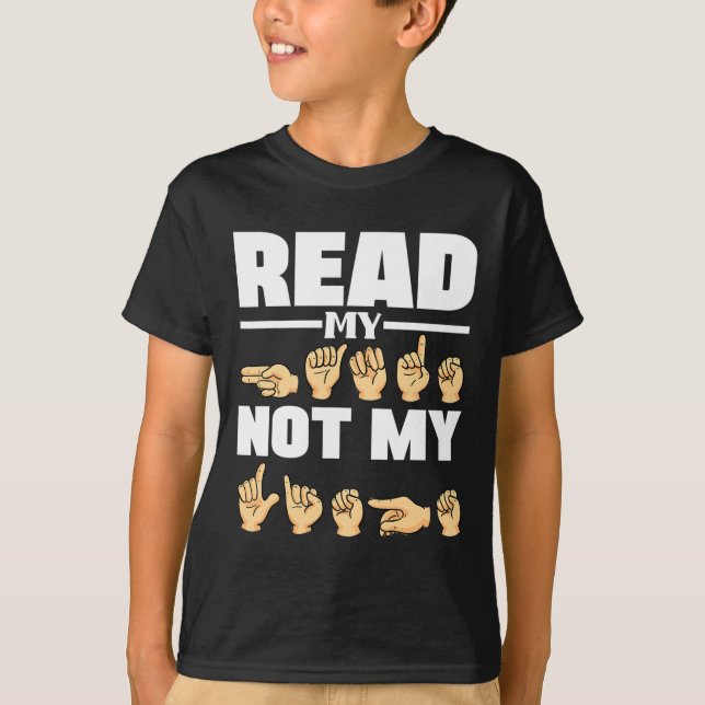 T-shirt Alphabet American Sing Language Asl Citation de l' (Devant)