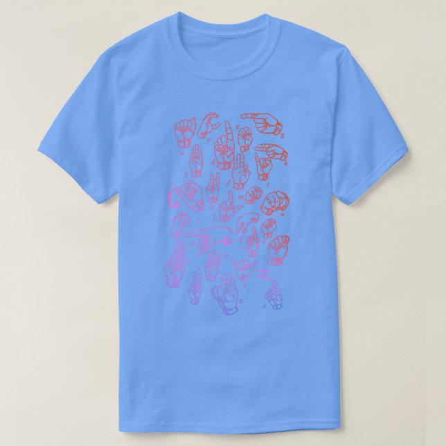 T-shirt Alphabet ASL (Design devant)