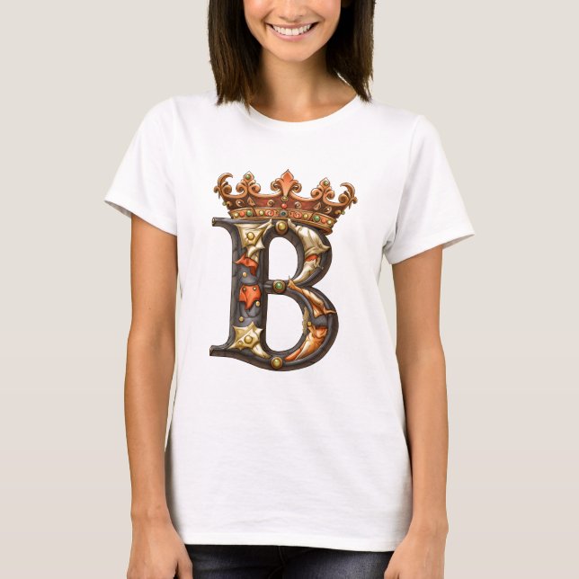 T-shirt Alphabet b avec couronne (Devant)