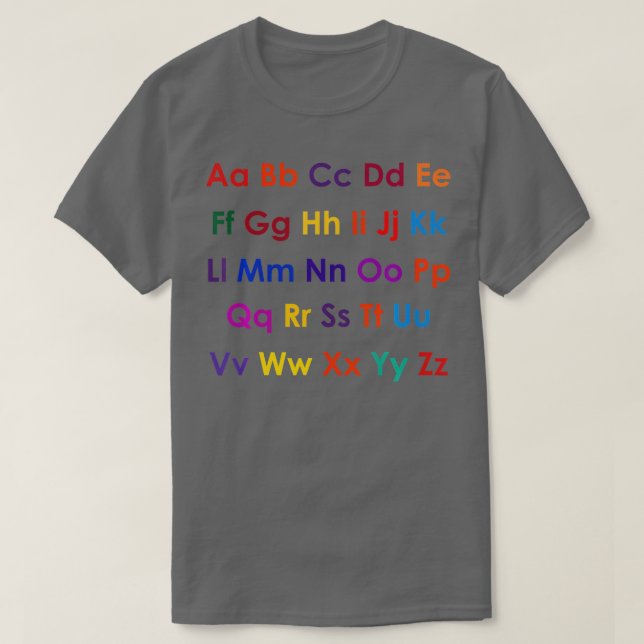 T-shirt Alphabet d'apprentissage ABC  (Design devant)