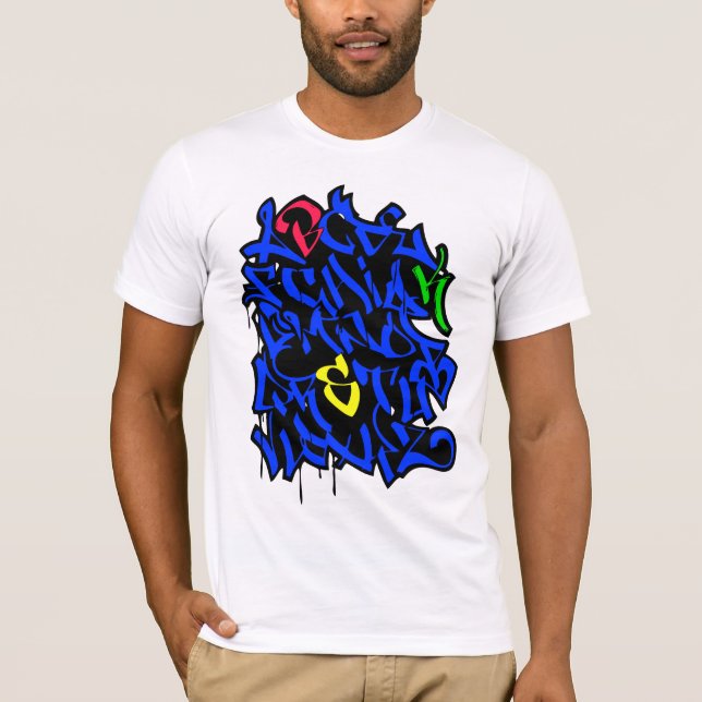 T-shirt Alphabet de graffiti (Devant)