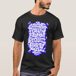 T-shirt Alphabet Graffiti Wildstyle Hip Hop Rue Urbain