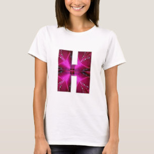 T-shirt Alphabet H HH HH : Thème étincelant Cercle d'étoil