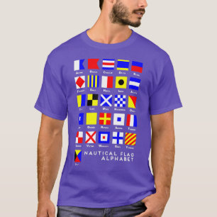 T-shirt Alphabet indicateur de signal nautique