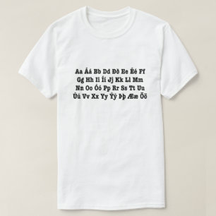T-shirt Alphabet islandais [Íslenska Stafrófið]