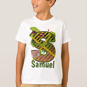 T-shirt Alphabet Jurassique   Nom personnalisé de la lett