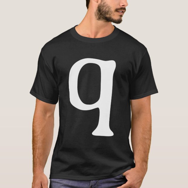 T-shirt Alphabet Letter Q Q Halloween Carnival (Devant)
