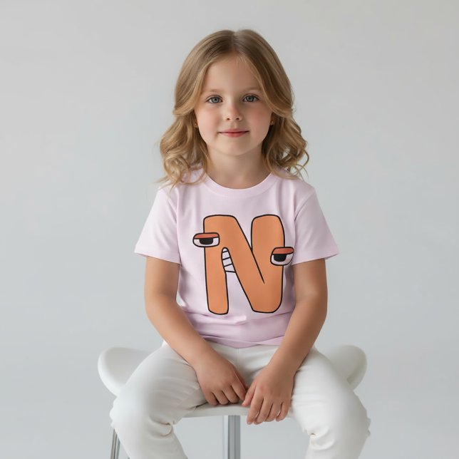 T-Shirt Alphabet Lettre N (Créateur téléchargé)