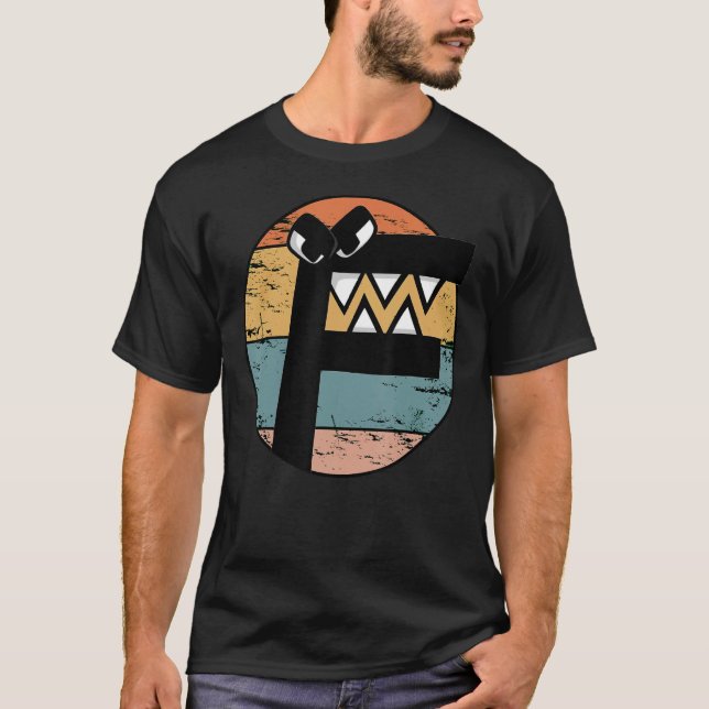 T-shirt Alphabet Lore de costume Retro Sunset pour garçons (Devant)