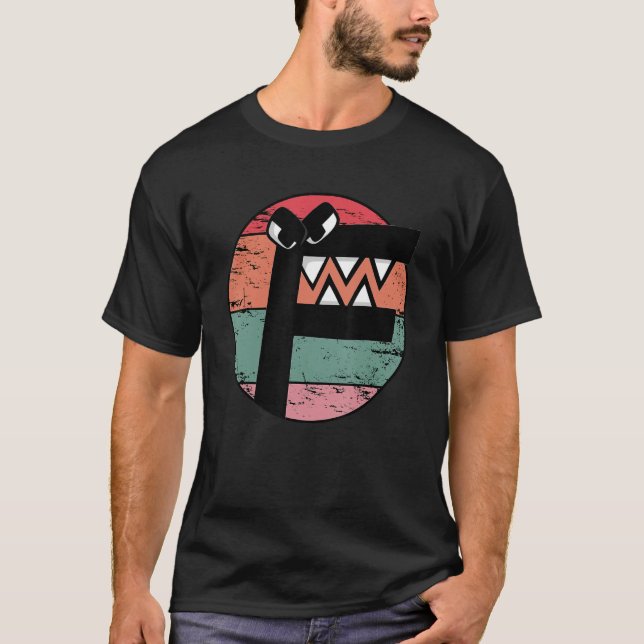 T-shirt Alphabet Lore de costume Retro Sunset pour garçons (Devant)