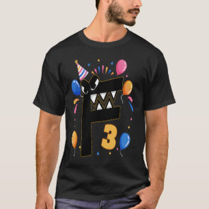 T-shirt Alphabet Lore f 3 ans 3e anniversaire garçons vila