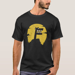 T-shirt Alphabet Lore F Lettre Garçons Rétro Montagne Couc