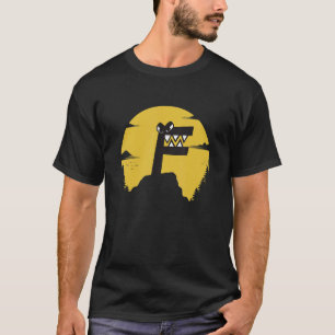 T-shirt Alphabet Lore F Lettre Garçons Rétro Montagne Couc