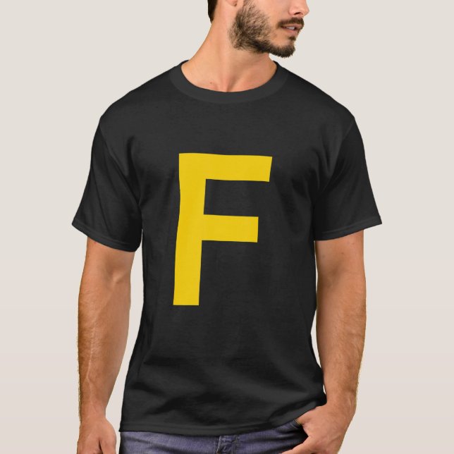T-shirt Alphabet majuscule lettre F (Devant)