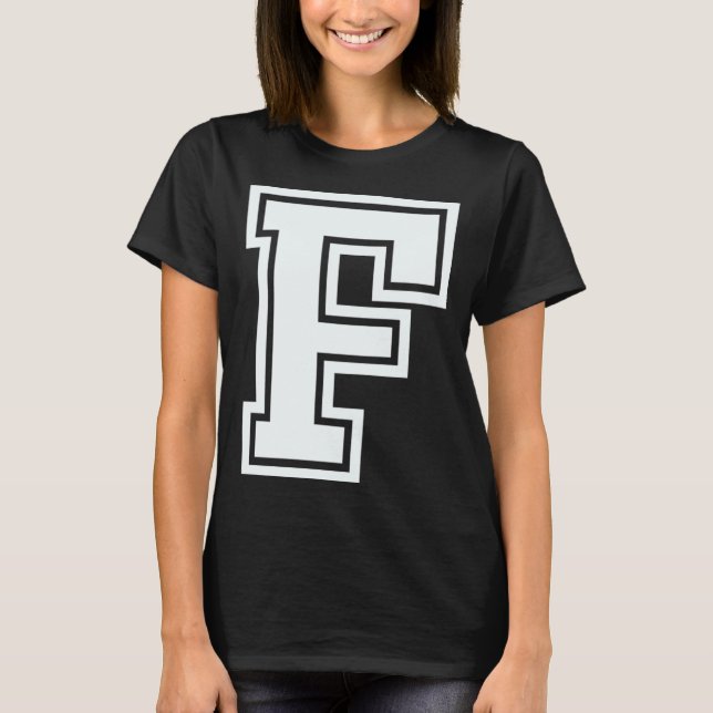T-shirt Alphabet majuscule lettre F groupe familial corres (Devant)