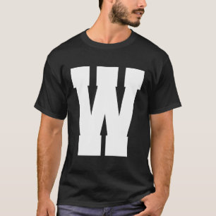 T-shirt Alphabet majuscule Lettre W