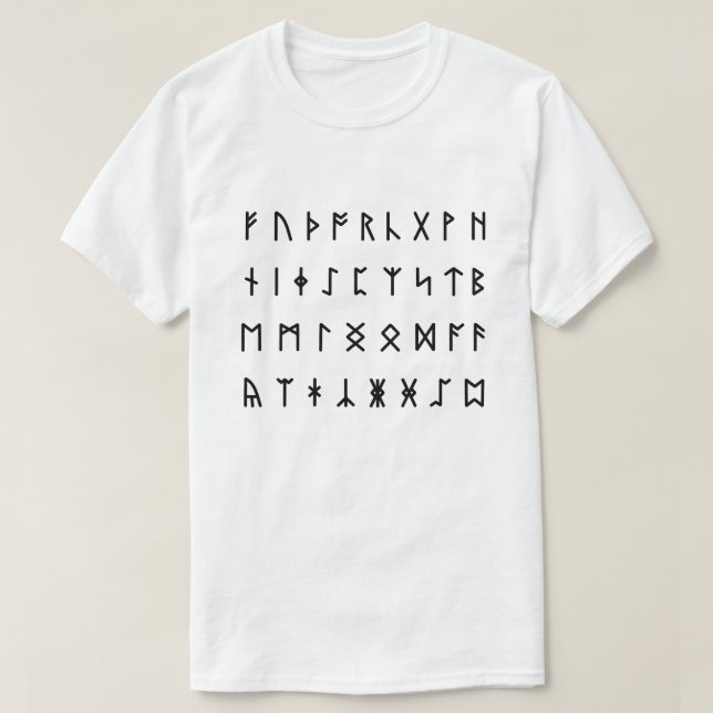T-shirt Alphabet Runique [Futhorc] (Design devant)
