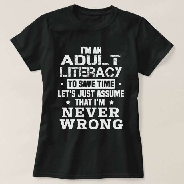 T-shirt Alphabétisation des adultes (Design devant)