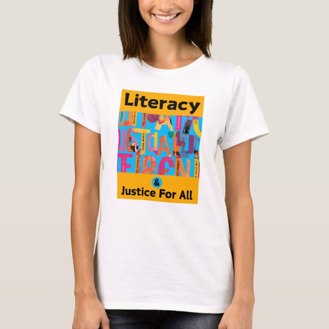 T-shirt Alphabétisation et justice pour tous (Devant)