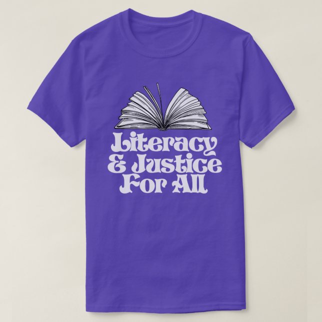 T-shirt Alphabétisation et justice pour tous (Design devant)