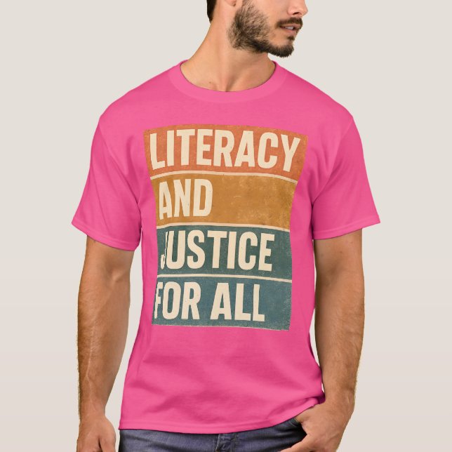 T-shirt Alphabétisation et justice pour tous Lecture (Devant)