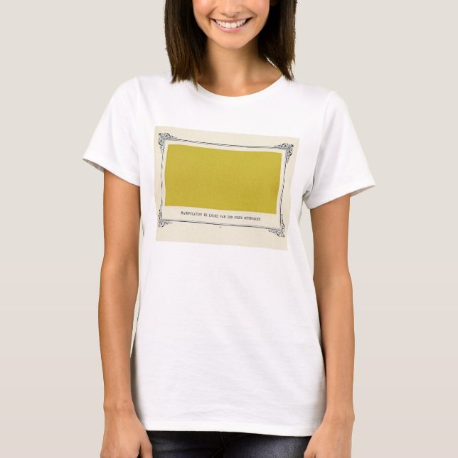 T-shirt Alphonse Allais, April Fools, Jaune, Art Abstrait (Devant)