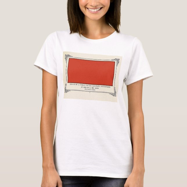 T-shirt Alphonse Allais, April Fools, Rouge, Art Abstrait (Devant)