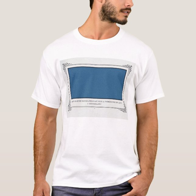 T-shirt Alphonse Allais, Avril Fools, Bleu, Art Abstrait (Devant)