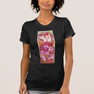 T-shirt Alphonse Mucha Améthyst Floral Vintage