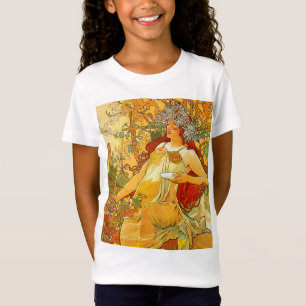 T-Shirt Alphonse Mucha Art Nouveau Automne