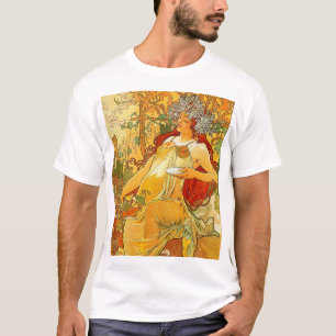 T-shirt Alphonse Mucha Art Nouveau Automne