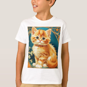 T-shirt Alphonse Mucha Art Nouveau Chat