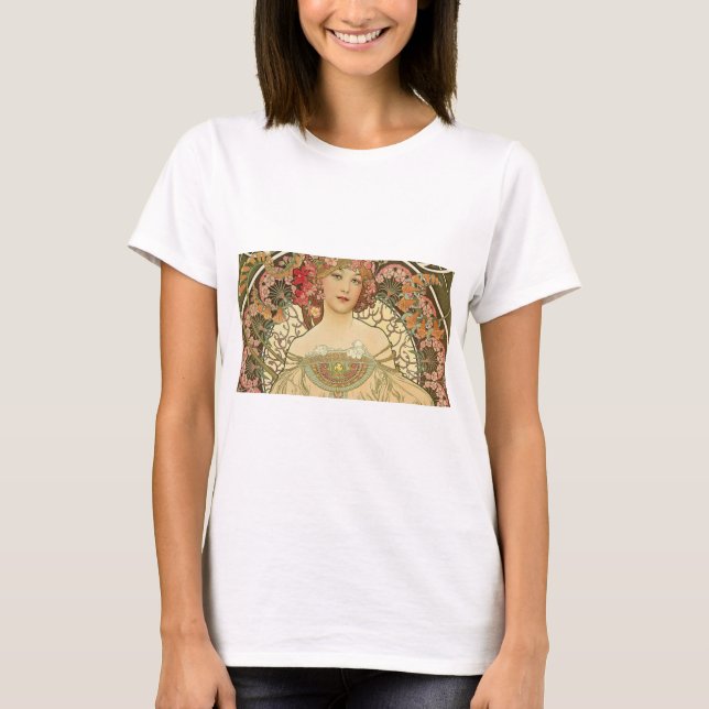 T-shirt Alphonse Mucha - Art Nouveau Master (Devant)