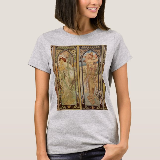 T-shirt Alphonse Mucha - Art Nouveau Master (Devant)