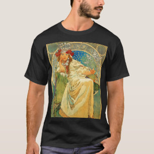 T-shirt Alphonse Mucha Art Nouveau Princesse Hyacinth