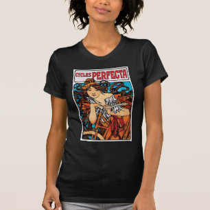 T-shirt Alphonse Mucha - Cycles Perfecta Art nouveau rétro