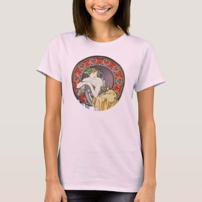 T-shirt Alphonse Mucha déesse (Devant)