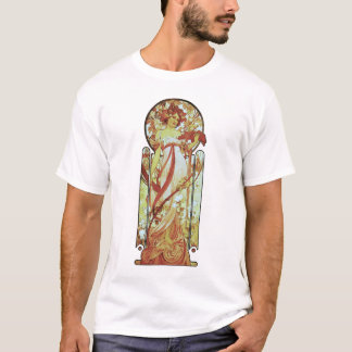 T-shirt Alphonse Mucha - étoile blanche
