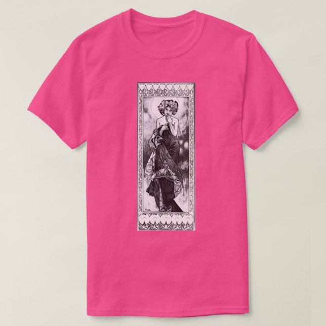T-shirt Alphonse Mucha La Lune (Design devant)
