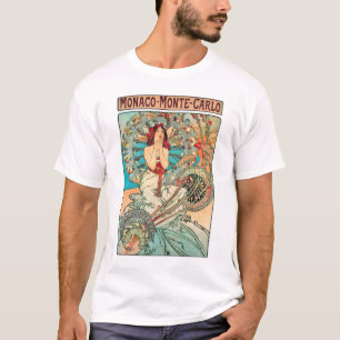 T-shirt Alphonse Mucha Monaco, Monte Carlo, 1897