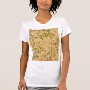 T-shirt Alphonse Mucha - pivoines