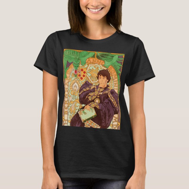 T-shirt Alphonse Mucha Prince et Dragon (Devant)