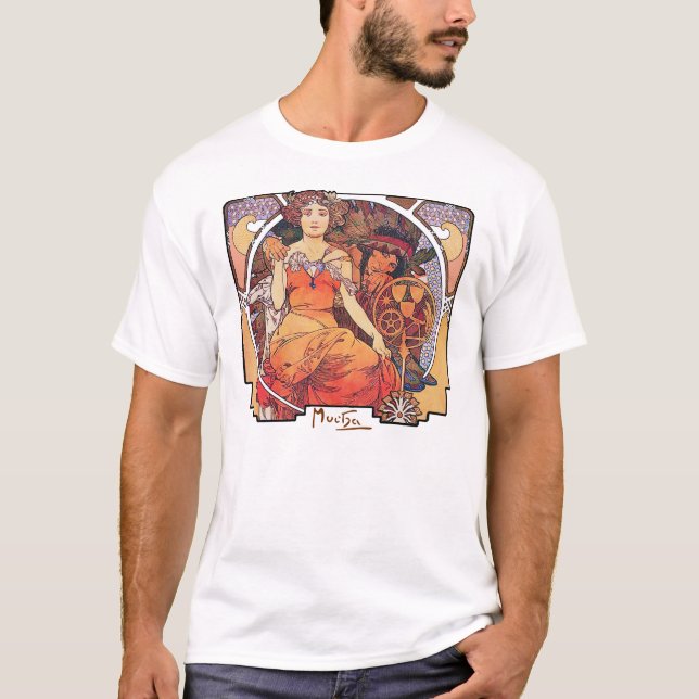 T-shirt Alphonse Mucha - Salon mondial 1904 St. Louis (Devant)