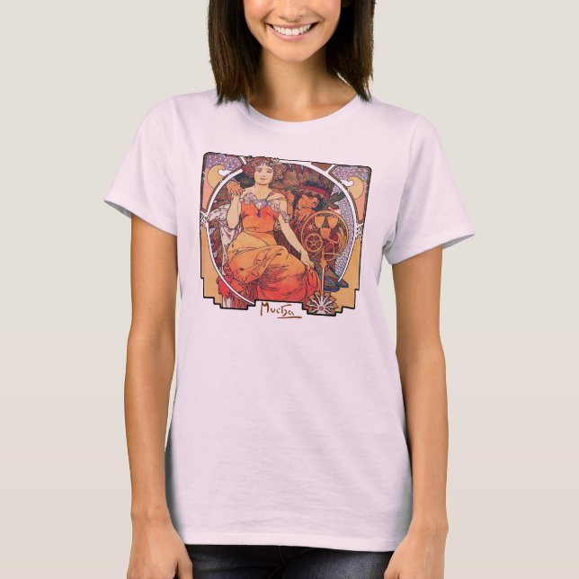 T-shirt Alphonse Mucha - Salon mondial 1904 St. Louis (Devant)