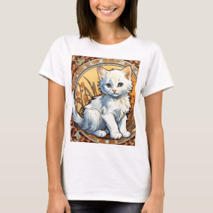T-shirt Alphonse Mucha Style Chat