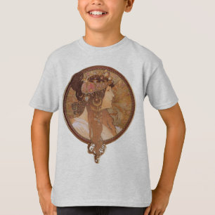 T-shirt Alphonse Mucha Tête Byzantine, La Brunette